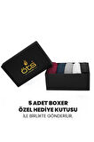 Öts Premium 5’li Erkek Modal Boxer - Hediye Kutulu, Ultra Yumuşak Modal Kumaş, Esnek Kalıp Etiketsiz