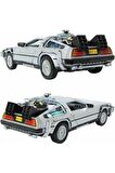 Geleceğe Dönüş Arabası Seri 1 Metal Model Araba Back To The Future Delorean 1/24 Ölçek