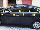 Ford Fiesta Krom Cam Çıtası 2009-2017 8 Parça Paslanmaz Çelik