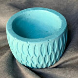 Uretti - Ayşe 7362 - El Yapımı Dekoratif Minik Yeşil Saksı - 8 x 8 cm