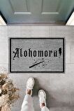 Dormot Home Modern Dijital Gri Baskı Harry Potter Alohomora 70x45cm Dekoratif Kapı Önü Paspası