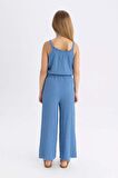 DeFacto Kız Çocuk Wide Leg Geniş Bol Paça Beli Lastikli Bürümcük Pantolon C5372A824SMBE422