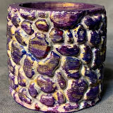 Uretti - Ayşe 7362 - El Yapımı Desenli Dekoratif Minik Renkli Saksı / Biblo - 6 x 7 cm