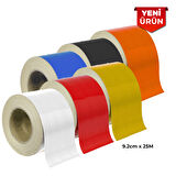 Reflektif Fosforlu Şerit Bant, Düz Reflekte İkaz Bandı 9.2cm x 25M
