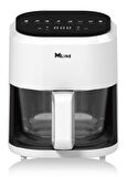 Miline Camlı 4.1 lt Yağsız Airfryer Beyaz