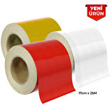 Reflektif Fosforlu Şerit Bant, Düz Reflekte İkaz Bandı 17cm x 25M