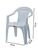 Omnipazar SY-2510 Plastik Bahçe Koltuk Sandalye 4'lü Set