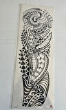 Tribal Sarmal 1 Hafta Kalıcı Tam Kol Bacak Yapıştırma Geçici Dövme 46 CM