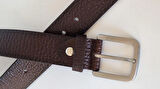 DARKWOOD SPOR ERKEK DERİ KEMER-HAKİKİ DERİ-KAHVERENGİ-ENİ 4 CM.