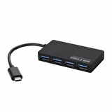 Type-C To Usb 3.0 4 Port Usb Çoklayıcı Hub Süper Slim 5 Gbps Hız