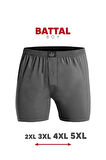 Öts Erkek Boxer Battal Boy 3'lü Düğmeli, Süprem Kumaş (%100 Pamuk)