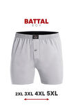 Öts Erkek Boxer Battal Boy 3'lü Düğmeli, Süprem Kumaş (%100 Pamuk)