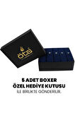 Öts Premium 5'li Erkek Boxer Düğmeli, Süprem Hediye Kutulu, %100 Pamuk, Ultra Yumuşak Kumaş, Rahat