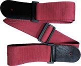 Capella Wine Red Deri Uçlu Gitar Askısı