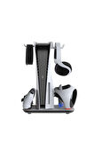TP5-3550 PS5 / PS5 Slim / PS VR2 Uyumlu RGB Işıklı Multifonksiyonel Şarj Standı | Soğutucu Fan + Dua