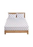 More Home  Tek  Kişilik Pamuklu  Lastikli Çarşaf  Seti 50X70 Yastık Kılıfı  kalp Kesenli