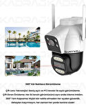UNIYWELL 6 MP WIFI Kamera  2 LENS - Tam Renkli Gece Görüş - Su Geçirmez - 2 Yönlü Ses