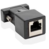 RS232 To RJ45 9 Pin Ethernet Adaptör Ekleme Ek Uzatıcı Extender Çevirici Dönüştürücü 30M