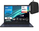 Asus Expertbook Intel Core I5-1235U 24GB 1TB SSD Windows11PRO 15,6''FHD TaşınabilirBilgisayar B1502CBA-BQ078043+WeblegelsinÇanta