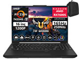 Asus Tuf Gaming A16 FA617NSR-N3056 Ryzen 7 7435HS 96GB Ddr5 Ram  1tb SSD WINDOWS11HOME 16inç Fhd+ 165Hz 8GB/RX7600S Taşınabilir BILGISAYARFA617NSR-N305630+WEBLEGELSINÇANTA