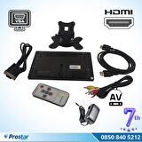 Güvenlik Kamera Monitörü 7" Ekran Hdmi Vga Av girişli LCD Ekran 4 kanal
