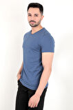 Erkek V Yaka Basic T-Shirt