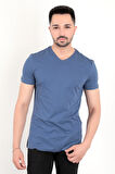 Erkek V Yaka Basic T-Shirt