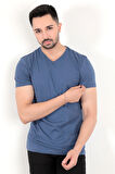 Erkek V Yaka Basic T-Shirt