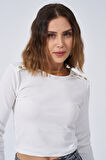 Kadın Omzu Düğmeli Soft Crop Body
