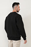 JB 5255 Erkek U Baskılı 3İp Şardonlu Sweat