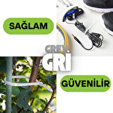 3.6x370 mm Şeffaf Gri Plastik Kablo Bağı Klipsi Cırt Kelepçe 100 Adet