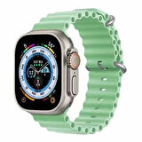 Apple Watch 10 Serisi 46mm Redclick Krd-75 Terletmez Dalgalı Tasarım Silikon Kordon