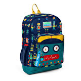Coral High 2li Set Robot Desenli Okul Çantası Beslenme 23472