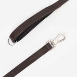 Hakiki Klasik Deri Köpek Gezdirme Kayışı (Kahverengi, Large)