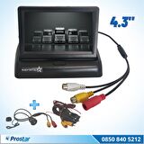4.5 inç TFT LCD Araç Monitör Ekran + 1 adet Geri Görüş Kamerası Dahil Set