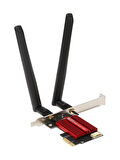  WiFi 6E PCIe 5400Mbps WiFi Kartı Üç Bantlı AX210 Ağ Kartı Masaüstü Kablosuz Adaptörü Dönüştürücü