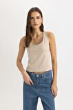 DeFacto Slim Fit Dar Kesim U Yaka Basic Düz Atlet C2622AX24SPBG115