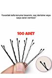 100 Adet Kaliteli Ucu Toplu Siyah Tel Toka