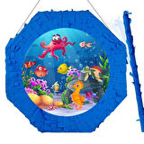 Deniz Canlıları Pinyata 42cm + Sopası Doğum Günü Eğlencesi Pinyata Patlatma Partisi