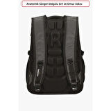 Dodomar Relaxion 2227 Okul Sırt Çantası – Koyu Füme koyu Gri Spor Çantası ve Günlük Çanta