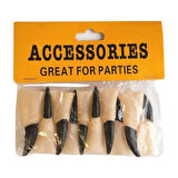 Halloween Cadılar Bayramı Cadı Tırnağı 10lu Lateks Siyah Lüks Yumuşak Tırnak Parti Kostümü