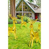 Yılbaşı Folyo Balon altın geyik boynuz 122,5*83,5