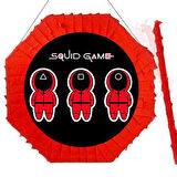 Squid Game Pinyata 42cm + Sopalı Doğum Günü Eğlencesi Pinyata Patlatma Partisi