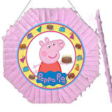 Pinyata Peppa Pig Pinyata 42 cm + Sopası Doğum günü eğlencesi ve Parti Oyunu