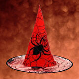 Hallowen cadı şapkası Kırmızı Dev Örümcek Desenli