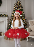 9–10 Yaş Simli Tütü Etek Yılbaşı Kostümü – Lastikli Bel ve Şapka Hediyeli Set