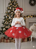 6–7 Yaş Simli Tütü Etek Yılbaşı Kostümü – Lastikli Bel ve Şapka Hediyeli Set