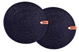 Bambum 36.5 cm Yuvarlak Lacivert Silinebilir Örme Amerikan Servis Takımı 2 Kişilik