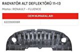 Renault Fluence Ön Tampon Alt Muhafazası 2011-2013 / 622350006R *NS*