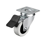 Hts 334- 50x20 Mm Çift Bilyalı Tablalı Frenli Teker 4 Ad.
